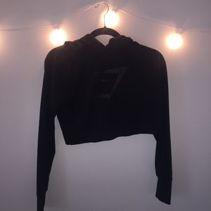 Gymshark Cropped Hoodie - Black (S)